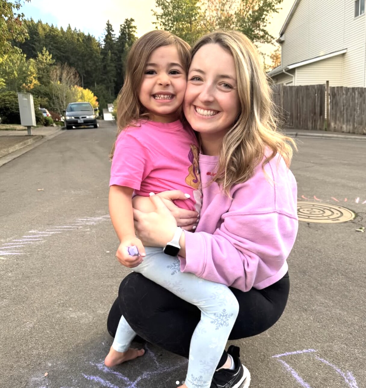Emily, founder of Double Joy Cookies, with her daughter