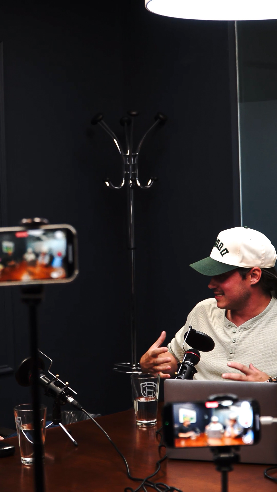 John Mulhern, founder of Sought After Co., recording the Dudela podcast