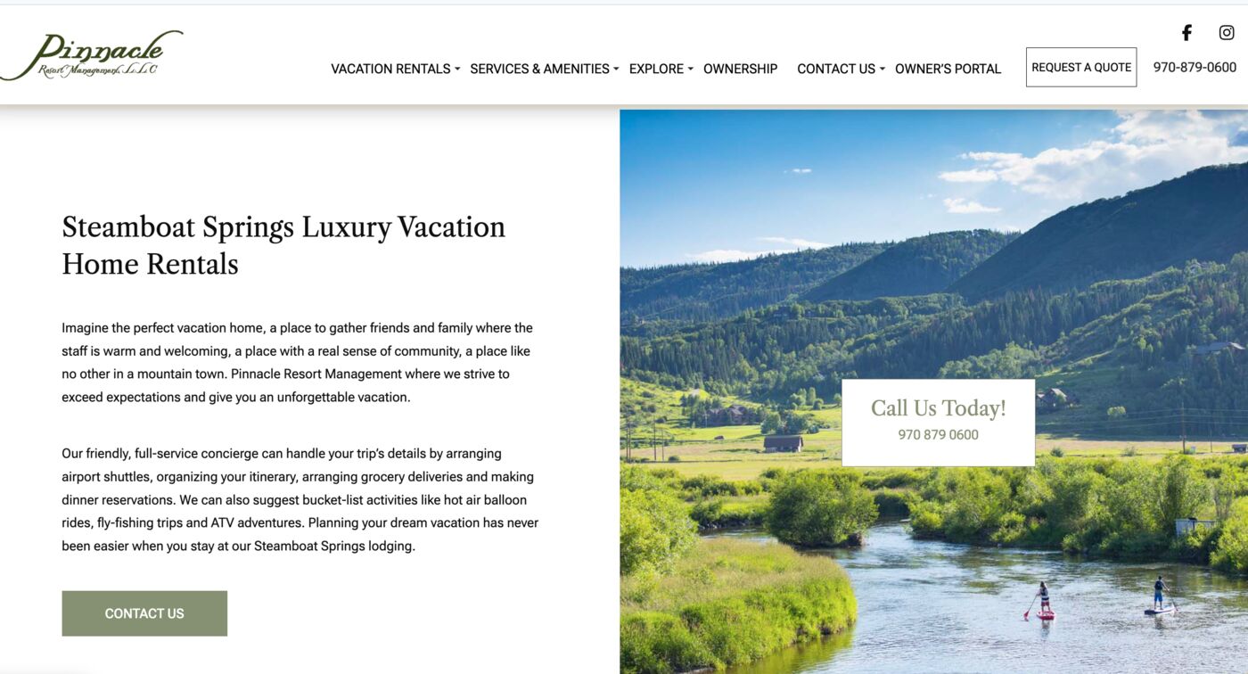 Pinnacle Resort Management vacation rental lifestyle photography